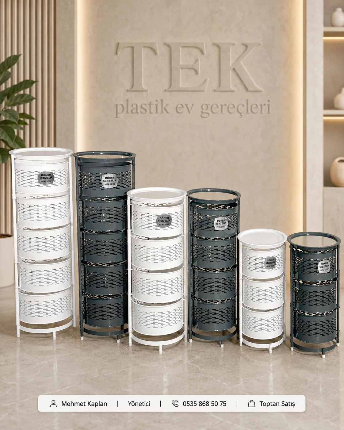 TEK Plastik 360° Döner Metal Sebzelik toptan satış ve imalat