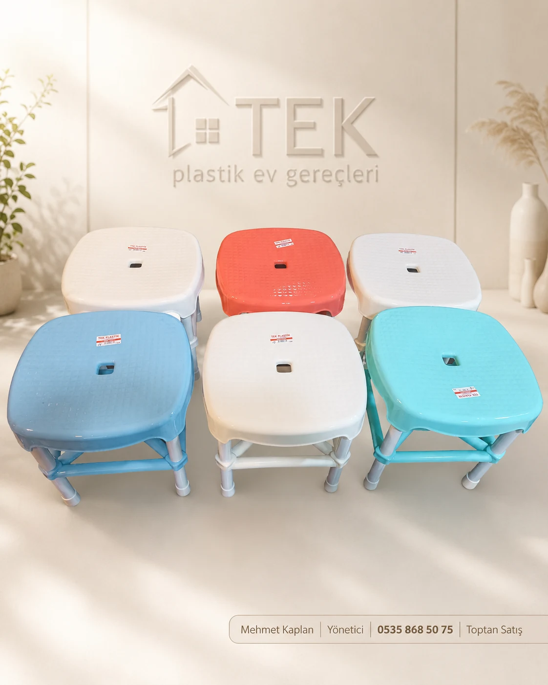 TEK Plastik plastik tabure