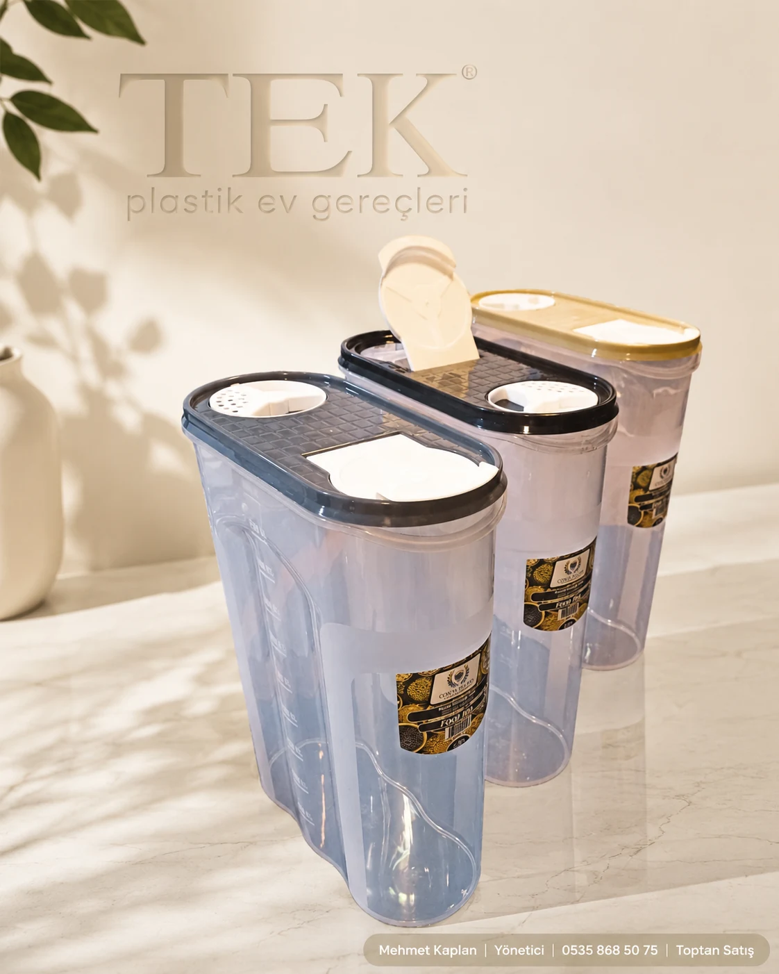 TEK Plastik Kapaklı Saklama / Erzak Kabı toptan satış ve imalat