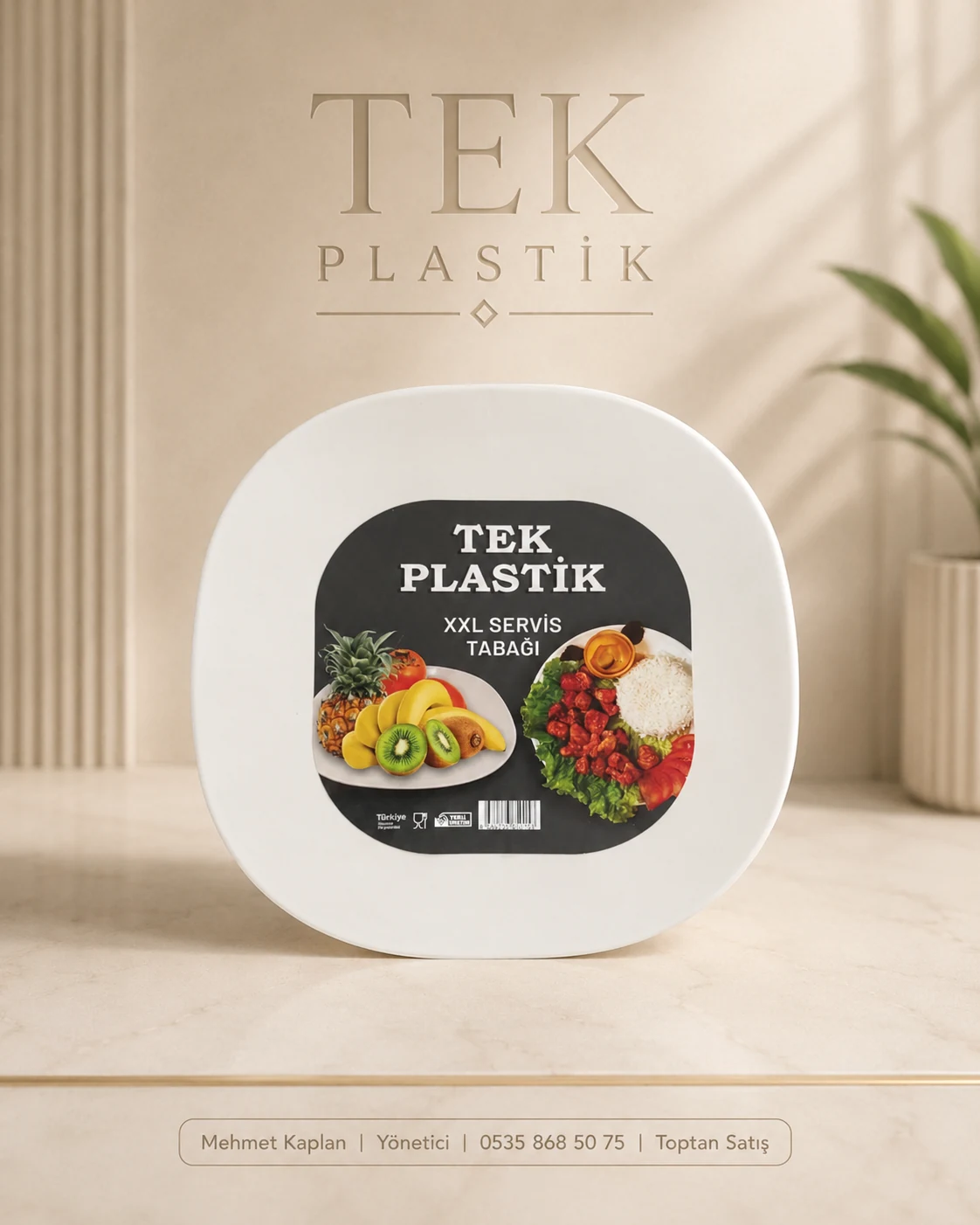 TEK Plastik XXL Servis Tabağı toptan satış ve imalat